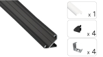 TEKKNI BARDE Set, black, frozen, 2.02 m